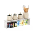 Pemberly Row 23-Inch Kitchen Counter Stackable Organizer Shelf in Marble White