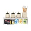 Pemberly Row 23-Inch Kitchen Counter Stackable Organizer Shelf in Marble White