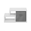 Pemberly Row Contemporary Multipurpose Shelf in with Bin in White