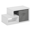 Pemberly Row Contemporary Multipurpose Shelf in with Bin in White
