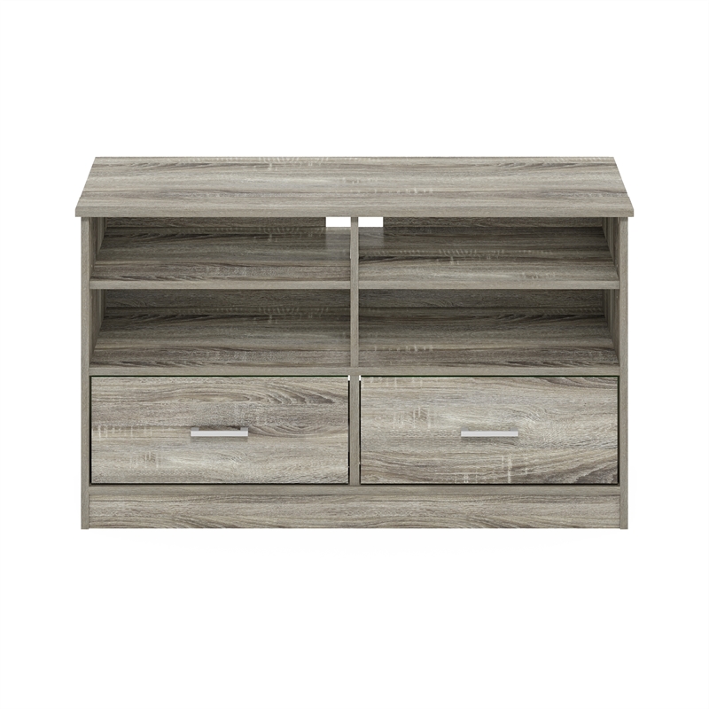 Pemberly Row Contemporary TV Stand with Drawer in French Oak