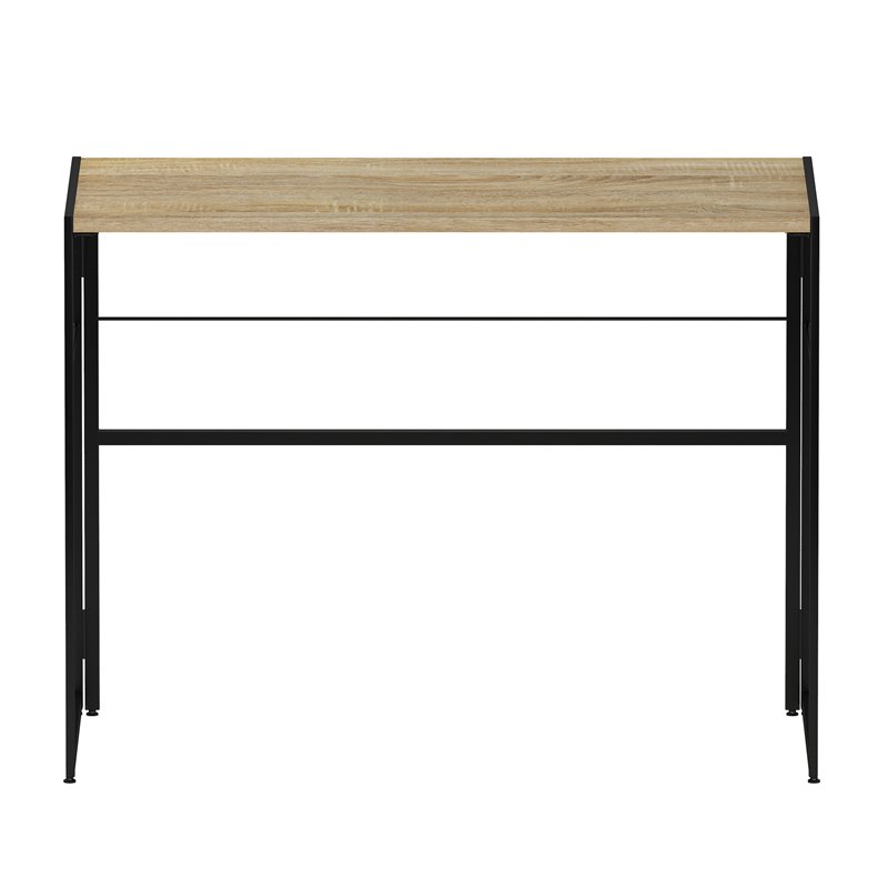 Pemberly Row Wood & Metal Frame Computer Desk in Sonoma Oak/Black