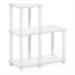 Pemberly Row Contemporary Turn-N-Tube Accent Decorative Shelf in White