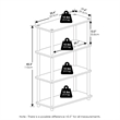 Pemberly Row 4-Tier Multipurpose Shelf Display Rack in Amber Pine/Black