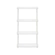Pemberly Row Turn-N-Tube 4-Tier Multipurpose Shelf Display Rack in White