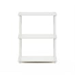 Pemberly Row Turn-N-Tube 3-Tier Compact Multipurpose Shelf Display Rack - White