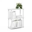 Pemberly Row Turn-N-Tube 3-Tier Compact Multipurpose Shelf Display Rack - White