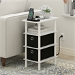Pemberly Row Turn-N-Tube 4-Tier Side/End Table in White/Black