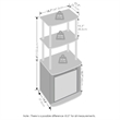 Pemberly Row Turn-N-Tube 2-Tier Tall Side Table Display Rack in Black