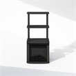 Pemberly Row Turn-N-Tube 2-Tier Tall Side Table Display Rack in Black