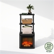 Pemberly Row Turn-N-Tube 2-Tier Tall Side Table Display Rack in Black