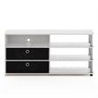 Pemberly Row TV Stand for up to 55-Inch with Stainless Steel Tubes
