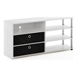 Pemberly Row TV Stand for up to 55-Inch with Stainless Steel Tubes