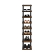 Pemberly Row 8-Tier Vertical Freestanding Shoe Tower in Amber Pine/Black