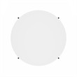Pemberly Row 2-Tier Modern Round Coffee Table Table with Sturdy White/Black
