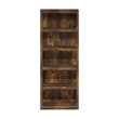 Pemberly Row Contemporary 5-Tier Open Shelf Bookcase in Amber Pine