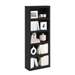 Pemberly Row Contemporary 5-Tier Open Shelf Bookcase in Blackwood