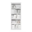 Pemberly Row Contemporary 5-Tier Open Shelf Bookcase in White