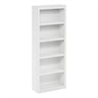 Pemberly Row Contemporary 5-Tier Open Shelf Bookcase in White