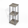 Pemberly Row Contemporary End Table in Set of Two in Gray Oak/Gray