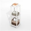 Pemberly Row Contemporary End Table in Set of Two in Pla inWhite