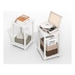 Pemberly Row Contemporary End Table in Set of Two in Pla inWhite