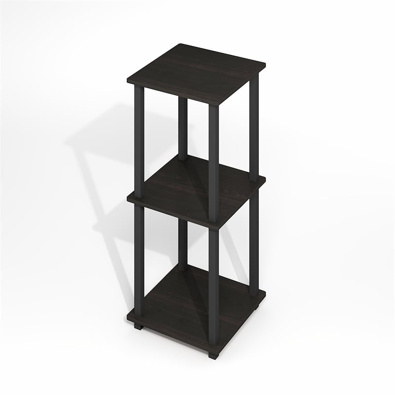 Pemberly Row End Table in Set of Two in Black Espresso/Black