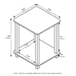 Pemberly Row Contemporary End Table in Set of Two in Brown Walnut/Black