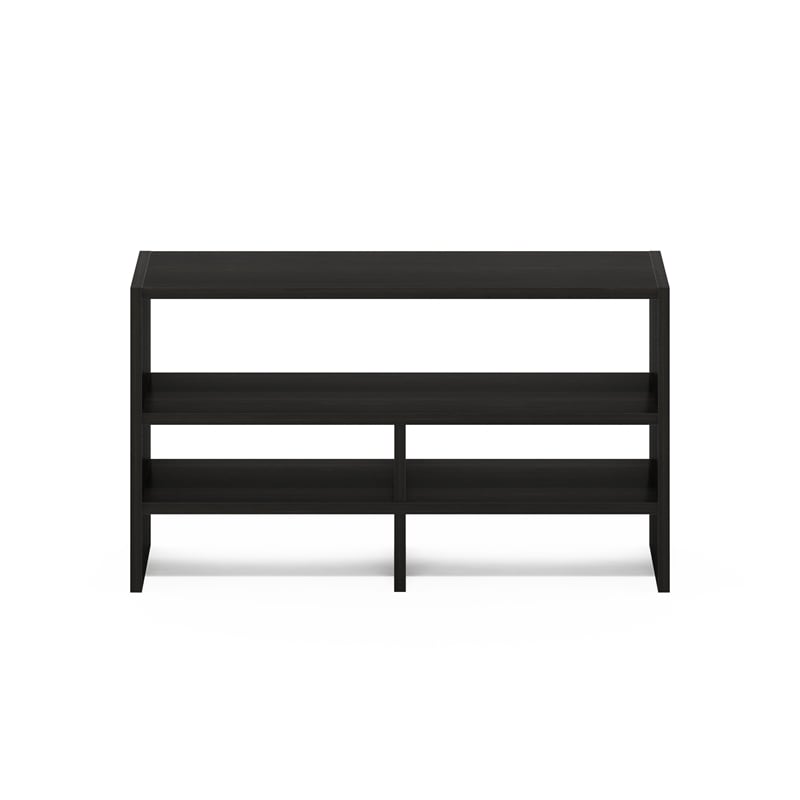 Pemberly Row Contemporary Desk Top Organizing Shelf Bookcase in Espresso