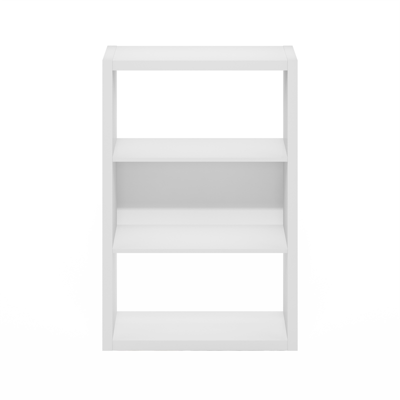 Pemberly Row 3-Tier Open Shelf Bookcase in Bookshelf in White