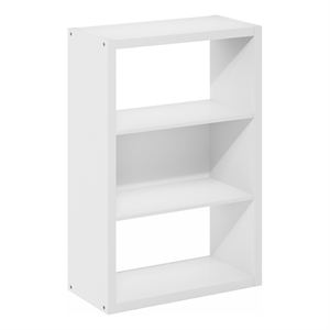 Pemberly Row 3-Tier Open Shelf Bookcase in Bookshelf in White