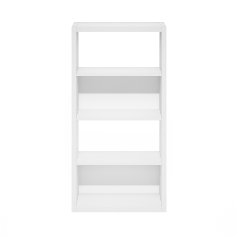 Pemberly Row 4-Tier Open Shelf Bookcase in Bookshelf in White