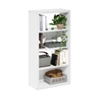 Pemberly Row 4-Tier Open Shelf Bookcase in Bookshelf in White