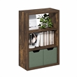 Pemberly Row 3-Tier Open Shelf Bookcase in Bookshelf in Amber Pine