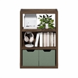 Pemberly Row 3-Tier Open Shelf Bookcase in Bookshelf in Amber Pine