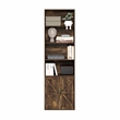 Pemberly Row Farmhouse 6-Shelf Display Bookcase with Doors in Amber Pine