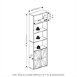 Pemberly Row Farmhouse 6-Shelf Display Bookcase with Doors in White