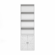 Pemberly Row Farmhouse 6-Shelf Display Bookcase with Doors in White