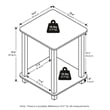 Pemberly Row Contemporary End Table in Set of Two in White Finish