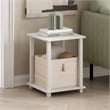 Pemberly Row Contemporary End Table in Set of Two in White Finish