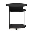 Pemberly Row Oval End Table in Americano in Stainless Steel Tubes