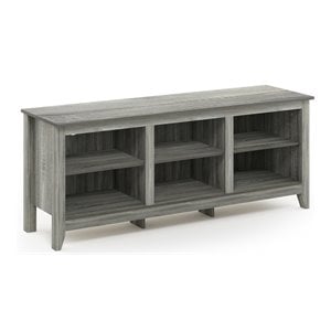 Pemberly Row Engineered Wood TV Stand for TV up to 65&quot in French Oak Gray