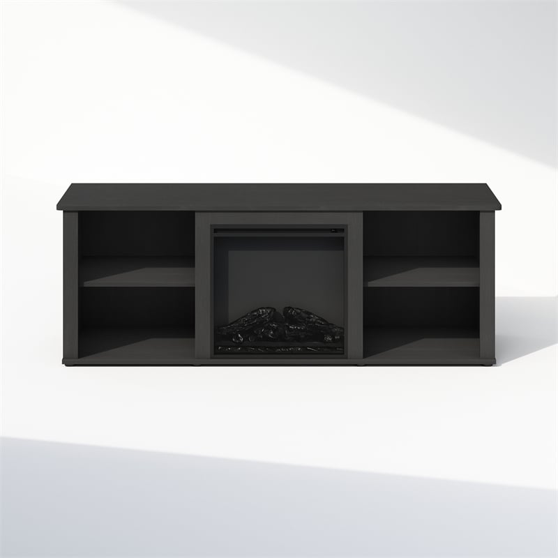 Pemberly Row No Heat Decorative Electric Fireplace TV Stand in Americano
