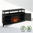 Pemberly Row No Heat Decorative Electric Fireplace TV Stand in Americano/Black