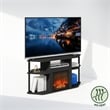 Pemberly Row Open Storage No Heat Decorative Electric Americano/Black