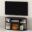 Pemberly Row Open Storage No Heat Decorative Electric Americano/Black