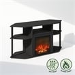 Pemberly Row Open Storage No Heat Decorative Electric Americano/Black