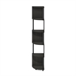Pemberly Row 5-Tier Zigzag Corner Shelf Bookcase in Bookshelf in Espresso/Black