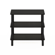 Pemberly Row Turn-N-Tube 3-Tier Freestanding Shoe Rack Storage Espresso/Black