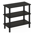 Pemberly Row Turn-N-Tube 3-Tier Freestanding Shoe Rack Storage Espresso/Black
